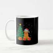 Ugly Golden Retriever Santa Hat Kerstverlichting D Koffiemok (Links)