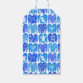 Ugly Hannukah Sweater Holiday Pattern CUSTOM Cadeaulabel (Achterkant)