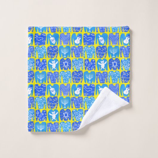 Ugly Hannukah Sweaters Holiday Pattern Bad Handdoek (Wasdoekje)