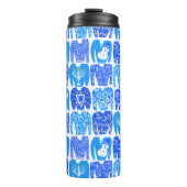 Ugly Hannukah Sweaters Holiday Pattern Thermosbeker (Voorkant)