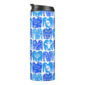 Ugly Hannukah Sweaters Holiday Pattern Thermosbeker (Geroteerd rechts)