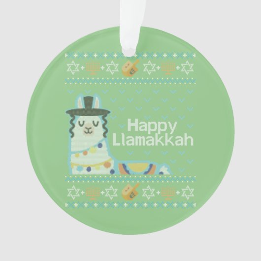 Ugly Hanukkah Llama Llamakkah Ornament (voorkant)