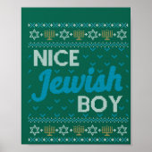 Ugly Hanukkah Nice Jewish Boy Matching Poster (Voorkant)