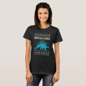 Ugly Hanukkah Sweater Dinosaur Menorah Dino Boys M T-shirt (Voorkant volledig)