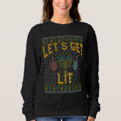 Ugly Hanukkah Sweater  Let's Get Lit Drinking 1 (Voorkant)