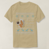Ugly Hanukkah Sweater Menorah Happy Challah Days C T-shirt (Design voorkant)