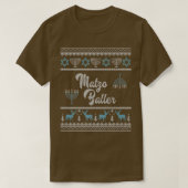 Ugly Hanukkah Sweater Menorah Matzo Baller Jew Cha T-shirt (Design voorkant)