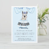 Ugly Hanukkah Sweater Party | Funny Llama Invite (Staand voorkant)