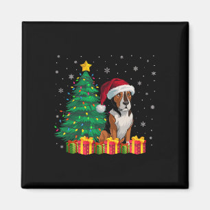 Ugly Heeler Santa Hat Christmas Lights Hondenliefh Magneet