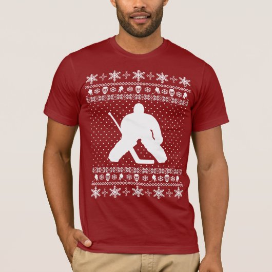 Ugly Hockey-kerstSweater T-shirt (Voorkant)