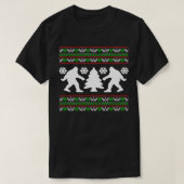 Ugly Holiday Bigfoot-kerstagewetenschap T-shirt (Design voorkant)