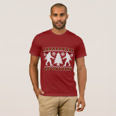 Ugly Holiday Bigfoot met Kerstmis T-shirt (Voorkant volledig)