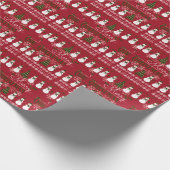 Ugly Holiday Sweater Merry kerst Cadeaupapier (Hoek)