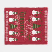 Ugly Holiday Sweater Merry kerst Fleece Deken (Voorkant (Horizontaal))