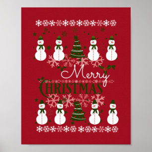 Ugly Holiday Sweater Merry kerst Poster