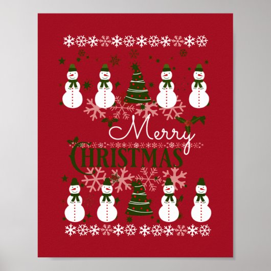 Ugly Holiday Sweater Merry kerst Poster (Voorkant)