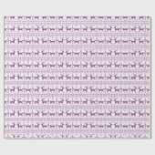 Ugly Holiday Sweater Paars Reindeer Design Cadeaupapier (Vlak)