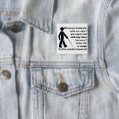 Ugly Hug Funny Button Badge (In situ)