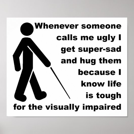 Ugly Hug Funny Poster Sign (Voorkant)