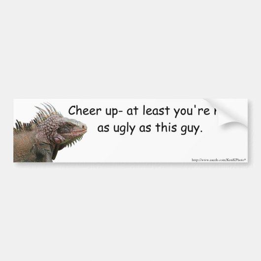 Ugly Iguana Bumpersticker (Voorkant)