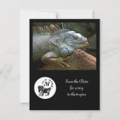 Ugly Iguana Silhouette Photo Play Date Kaart (Voorkant)