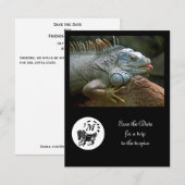 Ugly Iguana Silhouette Photo Play Date Kaart (Voorkant / Achterkant)