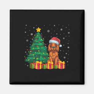 Ugly Irish Setter Santa Hat Kerstverlichting Hond  Magneet