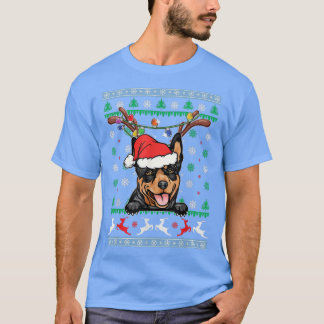 Ugly KerstAustralian Kelpie Reindeer Light Xm T-shirt