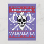 Ugly kerstdesign Fa-La-La Valhalla Viking Val Briefkaart (Voorkant)
