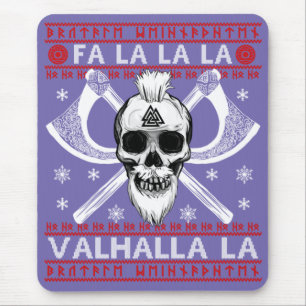 Ugly kerstdesign Fa-La-La Valhalla Viking Val Muismat