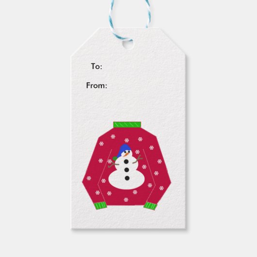 Ugly kerstkeuken cadeaulabel (Voorkant)