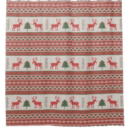 Ugly kerstkeuken douchegordijn