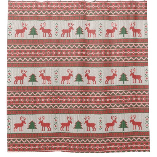 Ugly kerstkeuken douchegordijn (Voorkant)