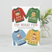 Ugly kerstkeuken feestdagenkaart (Staand voorkant)