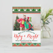 Ugly kerstkeuken feestdagenkaart (Staand voorkant)