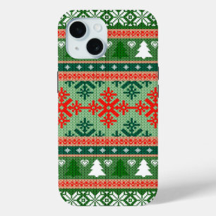 Ugly kerstkeuken   Groen en rood iPhone 15 Case