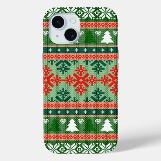 Ugly kerstkeuken | Groen en rood Case-Mate iPhone Case (Achterkant)