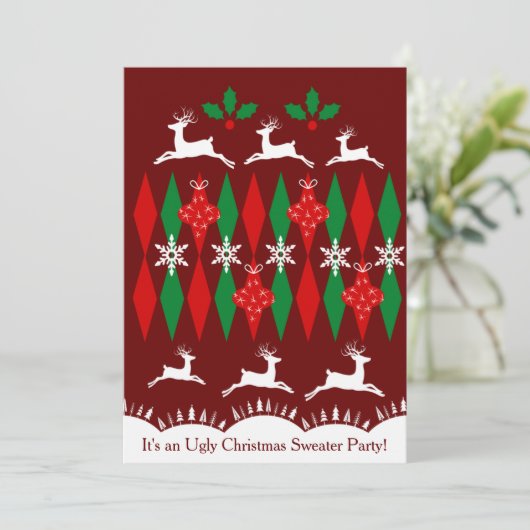 Ugly kerstkeuken kaart (Staand voorkant)