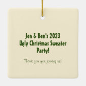 Ugly kerstkeuken keramisch ornament (Achterkant)