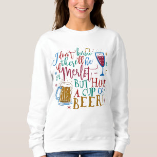 Ugly kerstkeuken Merlot Wine Beer Typografie Trui