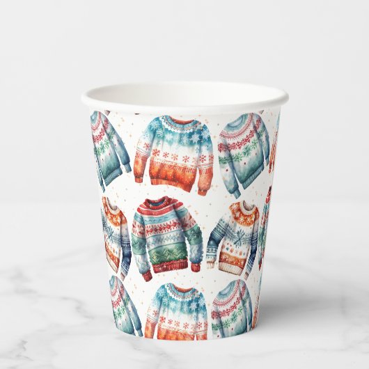 Ugly kerstkeuken papieren bekers (Achterkant)