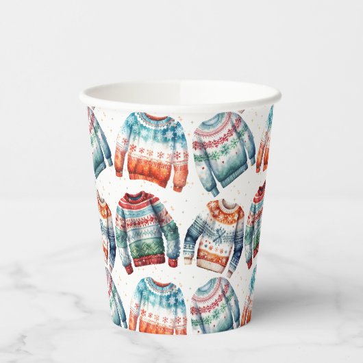 Ugly kerstkeuken papieren bekers (Links)