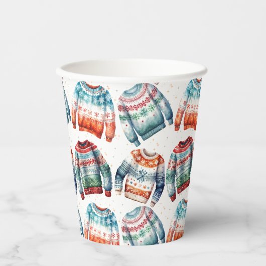 Ugly kerstkeuken papieren bekers (Voorkant)