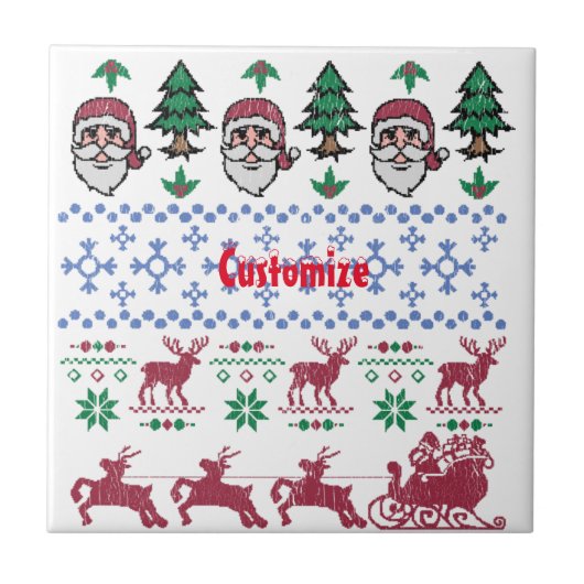 Ugly kerstkeuken Thunder_Cove Tegeltje (Voorkant)