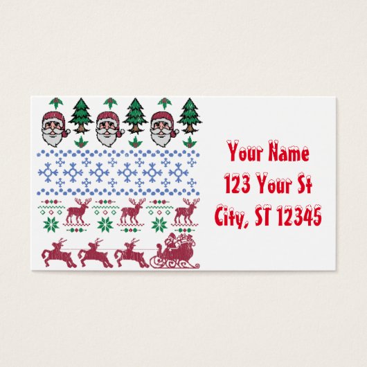 Ugly kerstkeuken Thunder_Cove Visitekaartje (Voorkant)