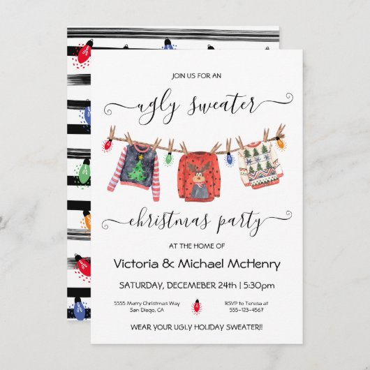 Ugly kerstkeukenbond kaart (Voorkant / Achterkant)