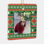 Ugly kerstkeukenfoto keramisch ornament (Rechts)