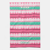 Ugly kerstkeukenpatroon theedoek (Verticaal)