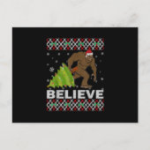 UGLY Kerstmis Believe Bigfoot Sasquatch Tree voor Briefkaart (Voorkant)