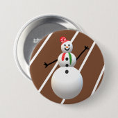Ugly Kerstmis Button Snowman (Voorkant /achterkant)